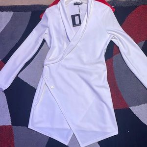 White blazer dress from pretty little thing
